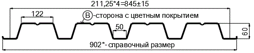 Фото: Профнастил Н60 х 845 - B (PURMAN-20-5005-0.5) в Сергиевом Посаде