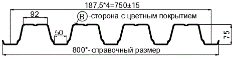 Фото: Профнастил Н75 х 750 - B (ПЭ-01-8017-1) в Сергиевом Посаде