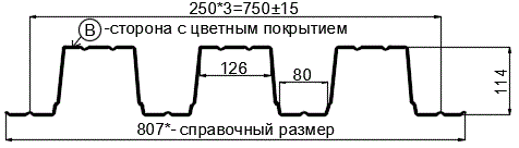 Фото: Профнастил Н114 х 750 - B (ПЭ-01-9003-0.8) в Сергиевом Посаде