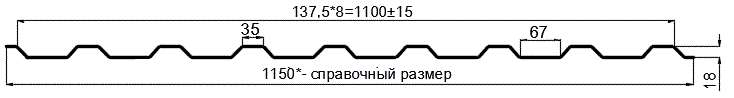 Фото: Профнастил оцинкованный МП20 х 1100 (ОЦ-01-БЦ-ОТ) в Сергиевом Посаде