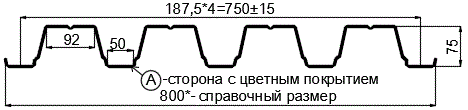 Фото: Профнастил Н75 х 750 - A (ПЭ-01-5002-0.7) в Сергиевом Посаде