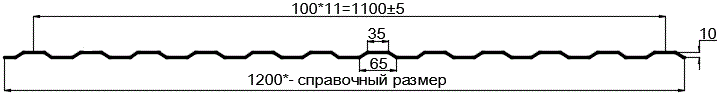 Фото: Профнастил оцинкованный МП10 х 1100 (ОЦ-01-БЦ-0.5) в Сергиевом Посаде