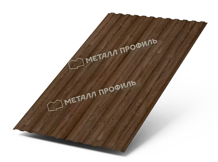 Фото: Профнастил МП10 х 1100 - B (ECOSTEEL_MA_Д-01-МореныйДуб-0.5) в Сергиевом Посаде