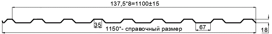 Фото: Профнастил оцинкованный МП20 х 1100 - R (ОЦ-01-БЦ-0.4) в Сергиевом Посаде