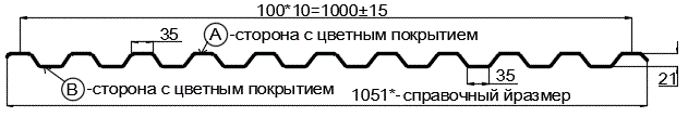 Фото: Профнастил С21 х 1000 - B (ECOSTEEL_MA_Д-12-Античный Дуб-0.45) в Сергиевом Посаде