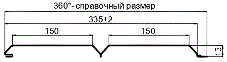 Фото: Софит перфор. Lбрус-XL-14х335 (ECOSTEEL-01-МореныйДуб-0.5) в Сергиевом Посаде