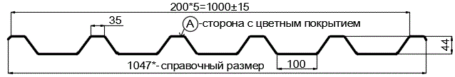 Фото: Профнастил С44 х 1000 - A (PureTech_Mat-20-7024-0.5) в Сергиевом Посаде