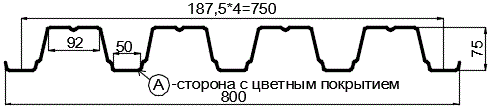 Фото: Профнастил Н75 х 750 - A (ПЭ-01-1015-0.7) в Сергиевом Посаде