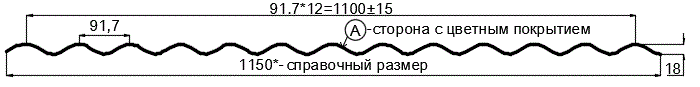 Фото: Профнастил МП18 х 1100 - A (ПЭ-01-2004-0.45) в Сергиевом Посаде