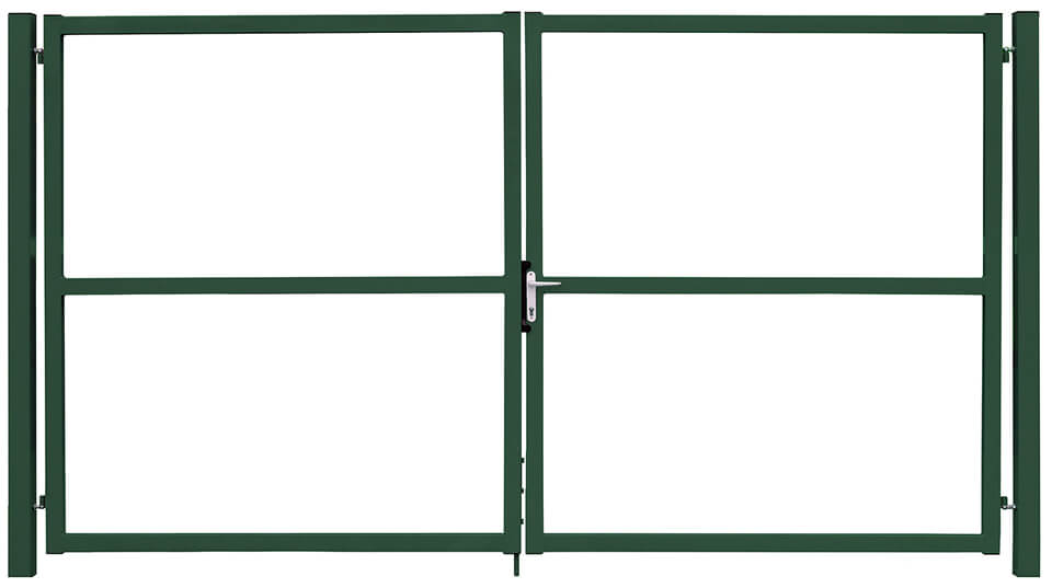 Ворота Colority цинк с замком 1,5х3,5 RAL 6005